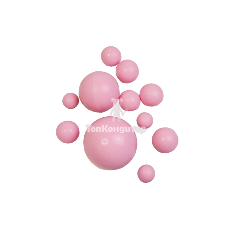 Сферы из шоколадной глазури розовые 10шт.