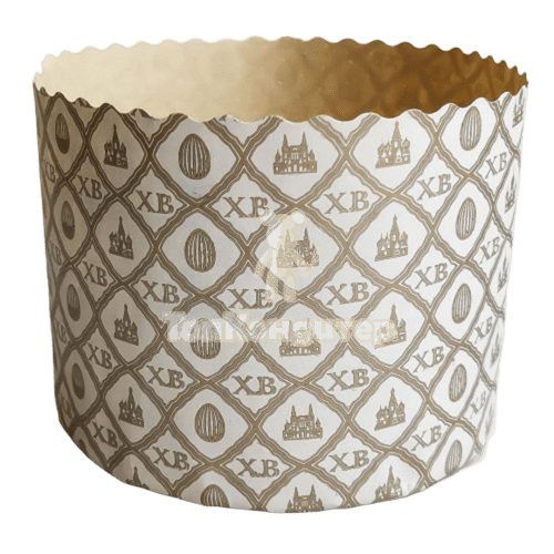 Форма бумажная для кулича "ХВ ЖЕМЧУГ" d= 11 см x h= 8,5 см