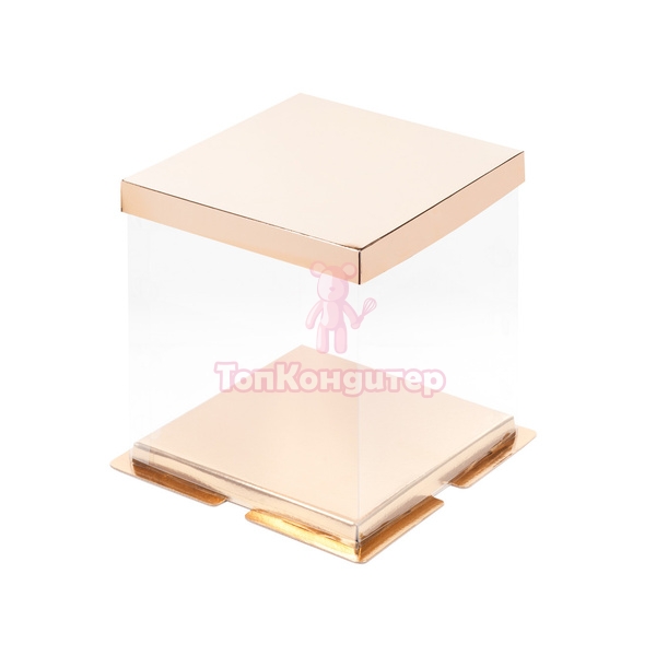Коробка для торта ПРЕМИУМ 34 см*34 см*30 см золото