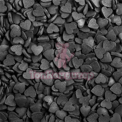 Посыпка "Сердечки черные (мини)" 0,05 кг