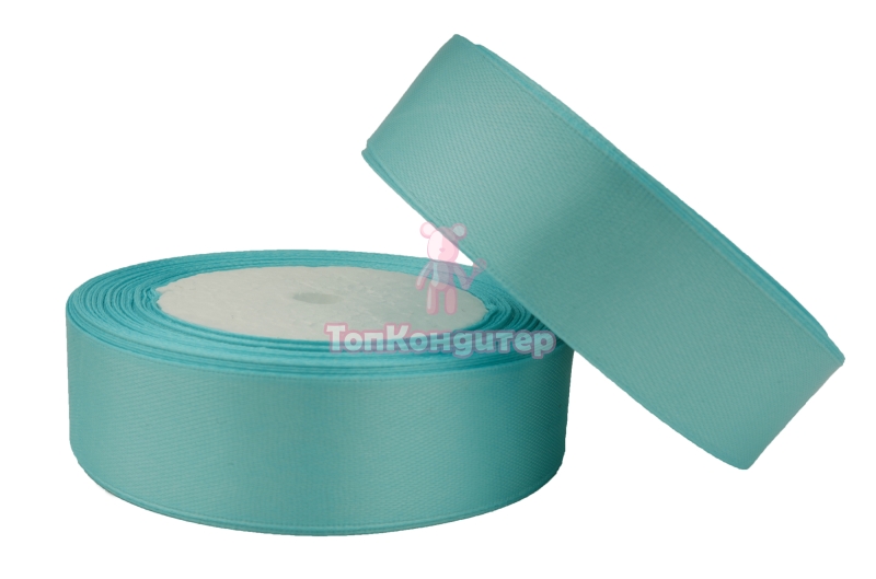 Лента атласная 2,5 см Голубой 23 м