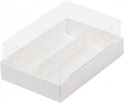 Коробка на 2 эклера с вкладышами 13,5 см*9 см*5 см, Белая
