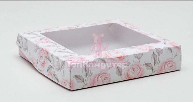 Коробка складная  20 см*20 см*4 см "Flowers"